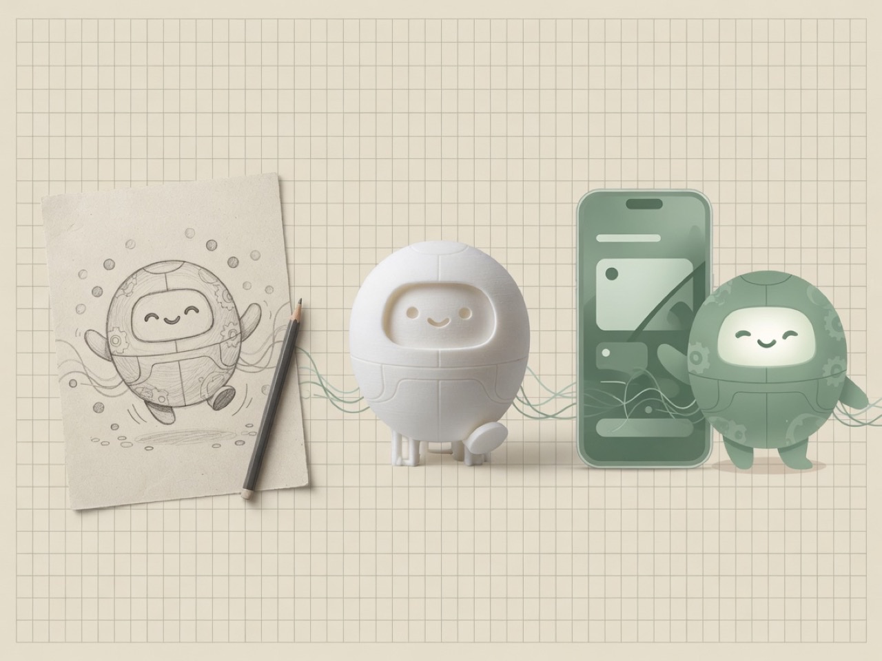 Product prototyping: Blend mascot from sketch to prototype